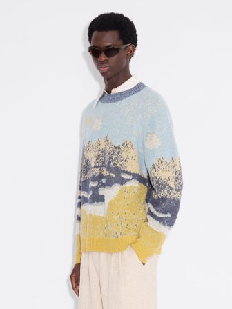 Holzweiler - Haza Landscape Sweater - Mustard Yellow - Mens - XXL