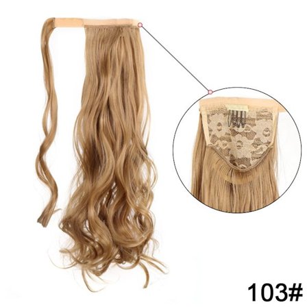 One Piece (ca 56 cm) Hårförlängning med kardborreband, vattenvågiga lockar