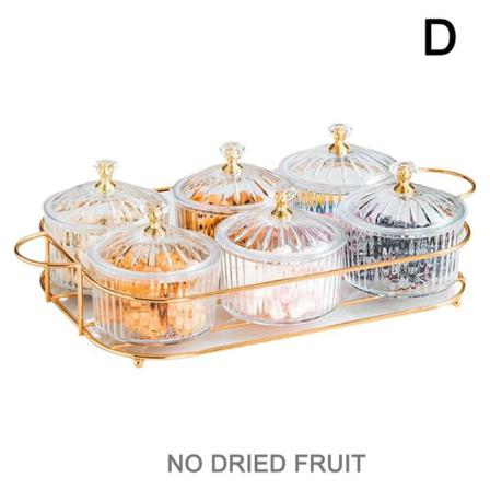 Kaikso-in Genomskinligt Mellanmålsfat Med Lock, Återanvändbar Transparent Plast