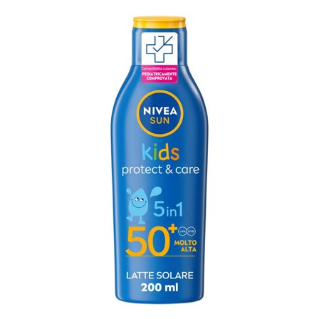 Nivea Sun Latte Solare Kids Protect & Care Fp50+ Crema Solare Per