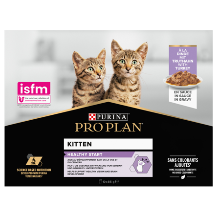 Purina Pro Plan - Cat Wet Kitten Healthy Start med kalkun i saus 85 g x 40 stk. - Katt - Kattefôr & kattemat - Våtfôr og våtmat - ZOO.no