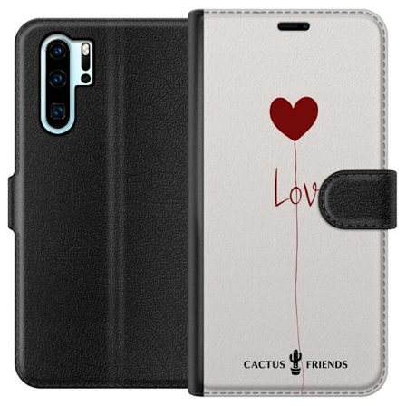 Yhteensopiva Lompakkokotelo Huawei Huawei P30 Pro Cactus and Friends - Love Balloon Minimal