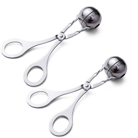 2 stk. Perfekte Kødboller - Kødbollemaskine i rustfrit stål, køkkenredskaber til husholdningen