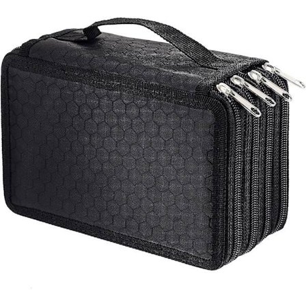 72 Innsettingsbar Bærbar Stor Kapasitet Flerlags Blyantboks Oppbevaringsveske Farget Blyant Oppbevaringsveske for Skolekontor Tenåringsjenter