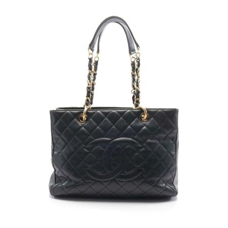 Chanel Vintage Pre-owned Tote Väska blå, Dam Vintage Väskor, Dam, Storlek: ONE SIZE