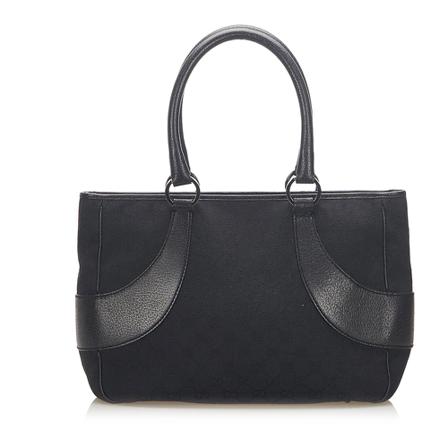 Gucci Vintage, Pre-owned Tote Bag Zwart, Dames, Maat:ONE Size,Canvas