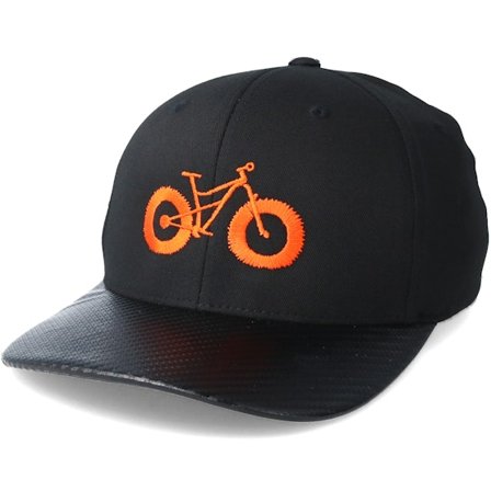 Bike Souls - Černá flexfit Kšiltovka - Fat Bike Carbon/Orange Flexfit @ Hatstore