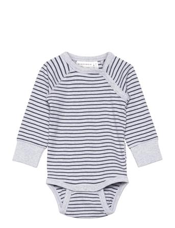 Body L.s Bodies Long-sleeved Grå Geggamoja*Betinget Tilbud
