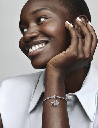 Pandora Airplane, Globe And Suitcase Sterling Silver Dangle With Pink Enamel - Silver - ONE SIZE