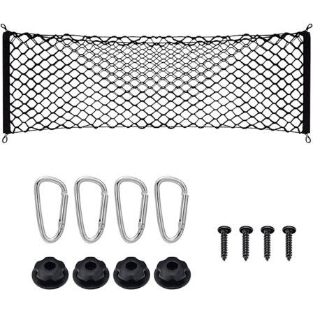 Heavy Duty Cargo Net, Justerbar Elastisk Bagagerumsnet med 4 Me