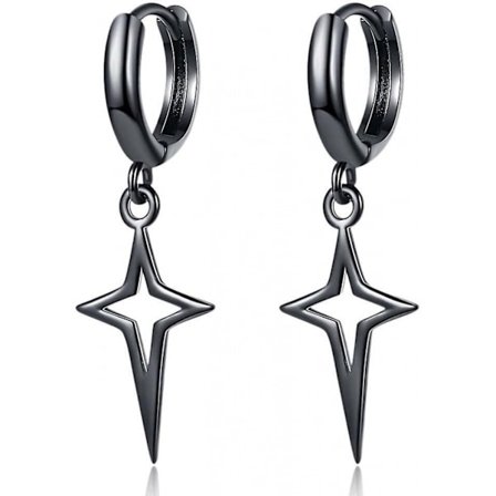 Hengende øreringer for menn, gotisk kul koreansk stil, svart gullfarget motejuvel