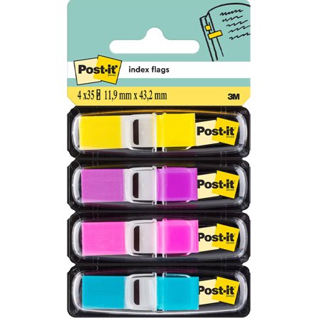 3M Post-it Indexreiter 11,9 x 43,2 mm 4 Farben Set 2