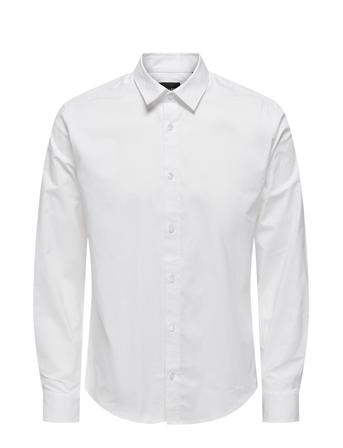Onsandy Slim Easy Iron Poplin Shirt Noos Skjorte Business Hvit ONLY & SONS*Betinget Tilbud