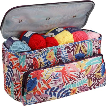 Strikkeveske, Prosjektveske for hekling og strikking, Tote Bag for