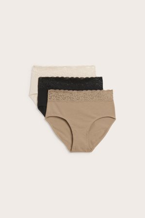 Kappahl | Majtki Brief 3-pak | Beżowy