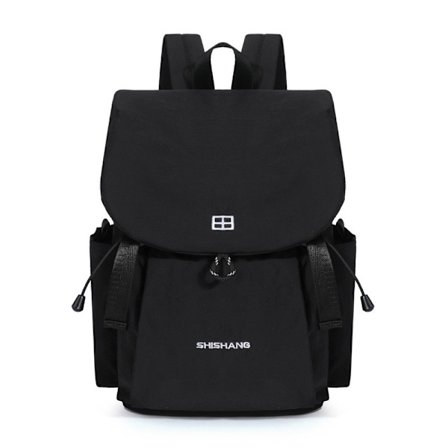 Reiseryggsekk med stor kapasitet, enkel pendleroppbevaringsveske, svart