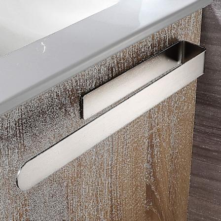 Badhåndkleholder uten boring Selvklebende håndkleholder Rustfritt stål 37cm Svart Niuniu [L] silver