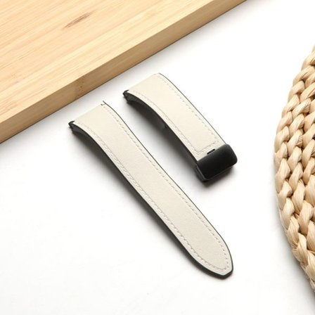 Silikoninen pikakiinnitettävä ranneke yhteensopiva Samsung WATCH654:n kanssa - 20mm magneettiklipsi, 22x2cm, urheiluun ja arkeen White