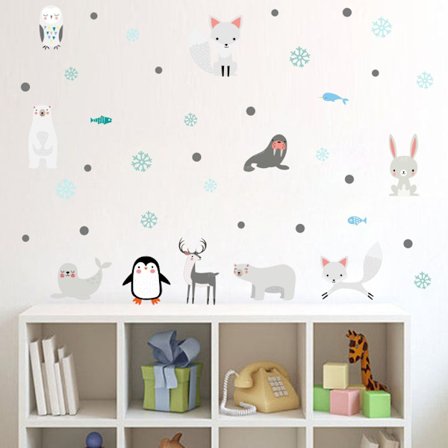 Arktiska djur vinyl vägg klistermärken