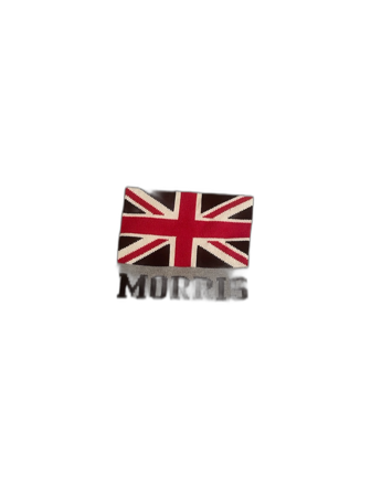 Grå stickad tröja Morris med flagga