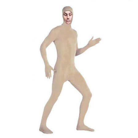 Näkymätön Morph Zentai Puku Spandex Avoin Kasvo Cosplay Asu Miehille Naisille _a