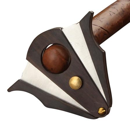 Speciel cigarklipper i sort træ - skarp, bærbar cigarsaks til at åbne cigaren