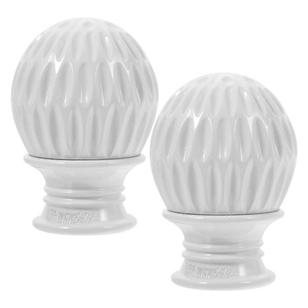 2 stk. Gardinstang Honeycomb Hoved Chic Gardintilbehør Gardinstang Dekorativ Ende