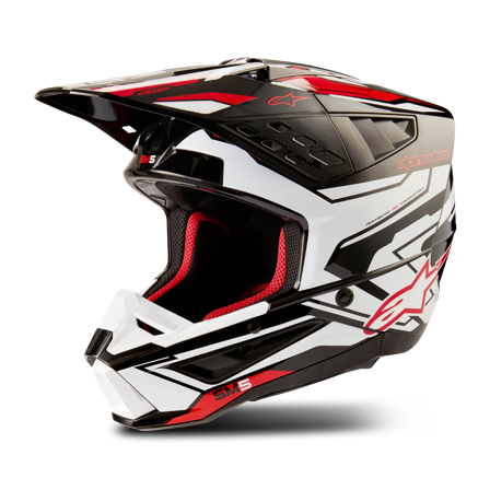Alpinestars SM5 Action 2 MX Helmet Black/White/Red S