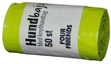 Lupus Kakkapussi Lime/keltainen Solmittava 50 kpl