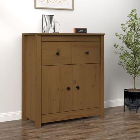 Vidaxl Skänk Honungsbrun 70x35x80 Cm Massiv Furu Brun