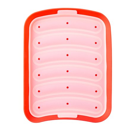 6-galler non-stick silikon form form för ugn och mikrovågsugn