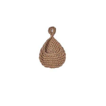 Handwoven Wall Mounted Storage Basket - For Vegetables & Fruit with Mesh Pocket