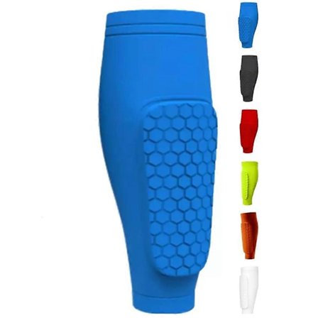 (bule M) Leggbeskytter Barn Shindefender Kompresjonserm med Honeycomb Pads