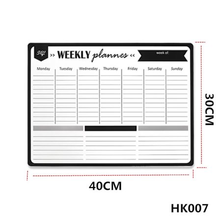 Veckovisare Mjuk Magnetisk Whiteboard Kylskåpsmagneter Ritning Anslagstavla Påminnelse Memo Block Kalender