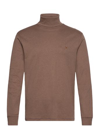 Soft Cotton Turtleneck Designers T-shirts Long-sleeved Brown Polo Ralph Lauren