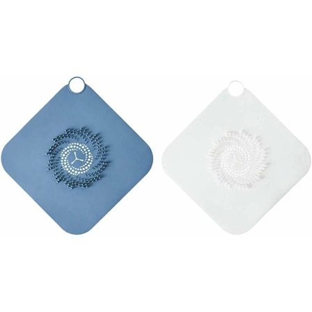 Hårsi til afløb, 2 stk. silikone brusebad afløbsdæksel hår opsamler firkantet afløbshår opsamler filter til badeværelse og bruserrum