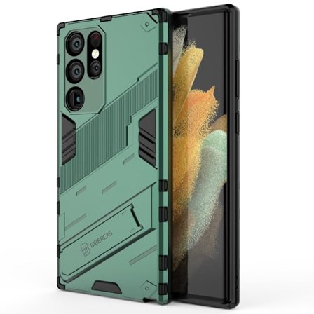 Stødsikkert hybridcover til Samsung Galaxy S22 Ultra - Grøn