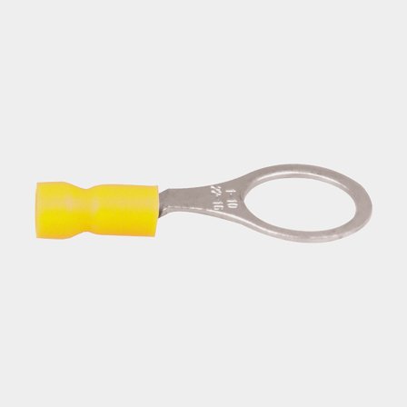 Terminais de anel, Ø6,4 mm, para cabo 4 - 6 mm², embalagem com 100, amarelo