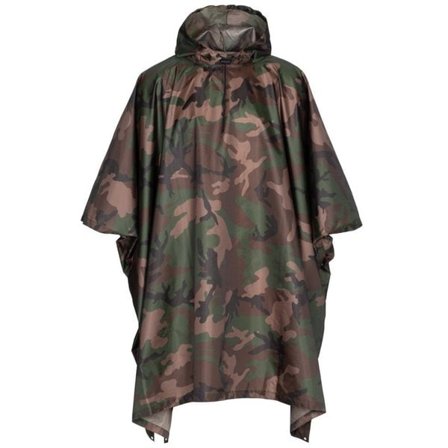 Regnponcho i camo-mønster, one size
