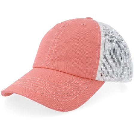 Equip - Rosa trucker Caps - Distressed Coral/Off White Washed Dad Cap Trucker @ Hatstore
