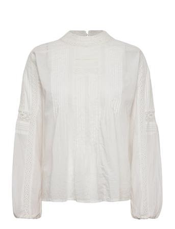 Blouse Erina Bluse Langermet Hvit Lindex*Betinget Tilbud
