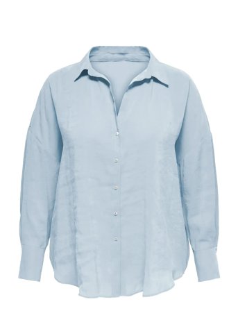 ONLY Carmakoma Carzazima L/S Loose Shirt Wvn Noos - Blue - 44