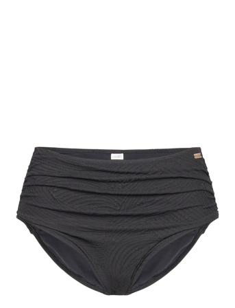 Ottawa Deep Gathered Brief Swimwear Bikinis Bikini Bottoms High Waist Bikinis Black Fantasie