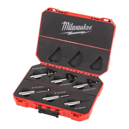 Milwaukee 4932493578 Fresesett 6-deler 12 mm feste, Maskintilbehør & forbruk