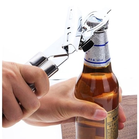 Konserv-/Flasköppnare, Rostfritt stål