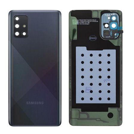 Cache Batteri - Samsung - Galaxy A71 - Svart Prism Crush - Förenklad Installation - Originaldelar