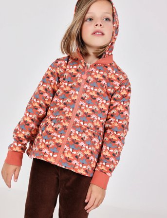 Boboli Fleece Jacket Printed - Brown - 80