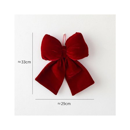 Joulukoriste rusetti kangasta 3D-koriste punainen/viininpunainen kolme kokoa