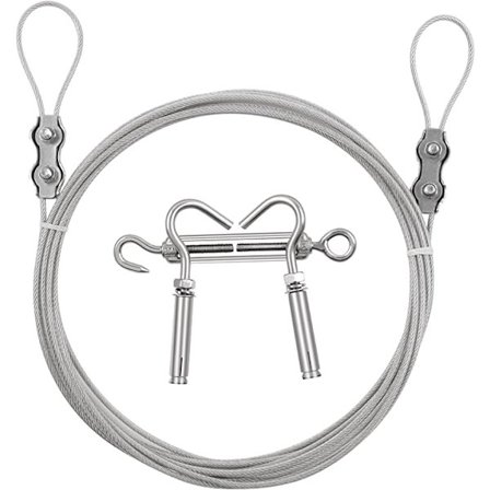 Klesstrenger, 20 fot/6 m Bærbar Vindtett Klesline Inntrekkbar