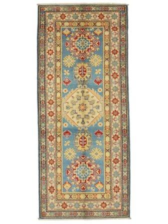 Kazak Fine Teppich 84X196 Läufer Wolle, Afghanistan